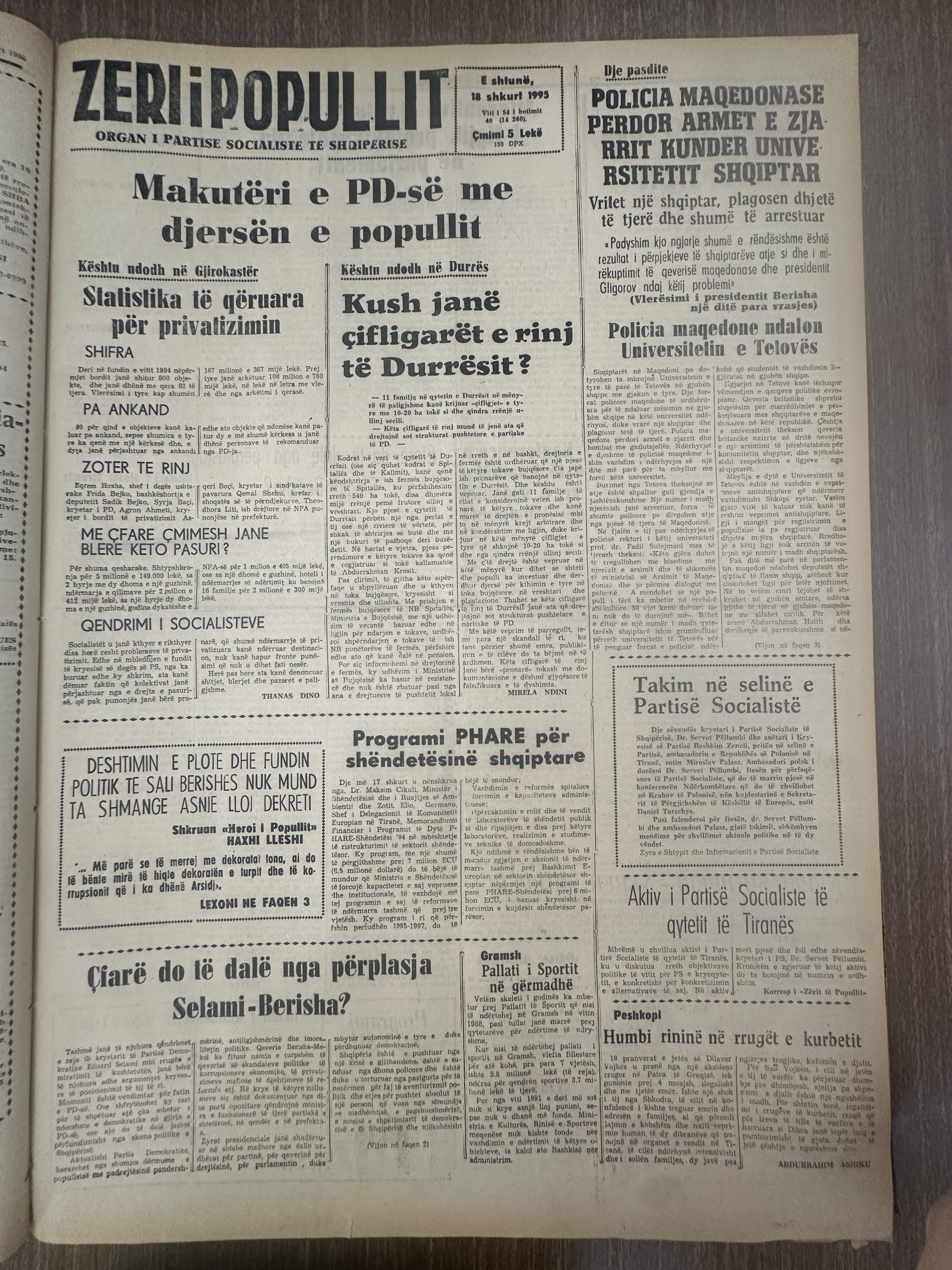 Zëri i Popullit 1993-02-18